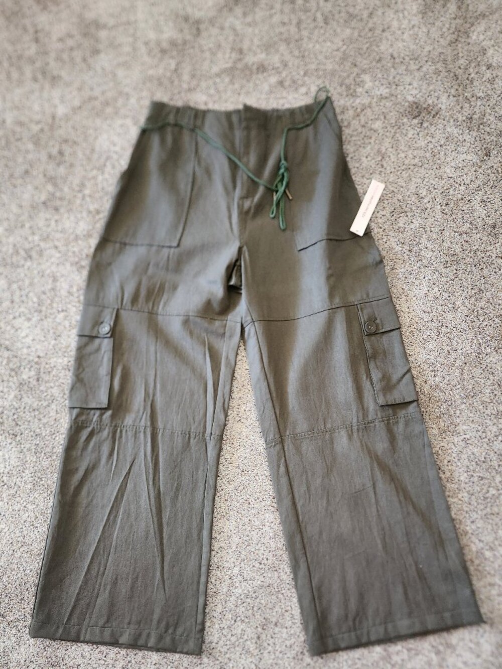 New Aqua Cargo Wide Leg Pants Sz L Optional Top